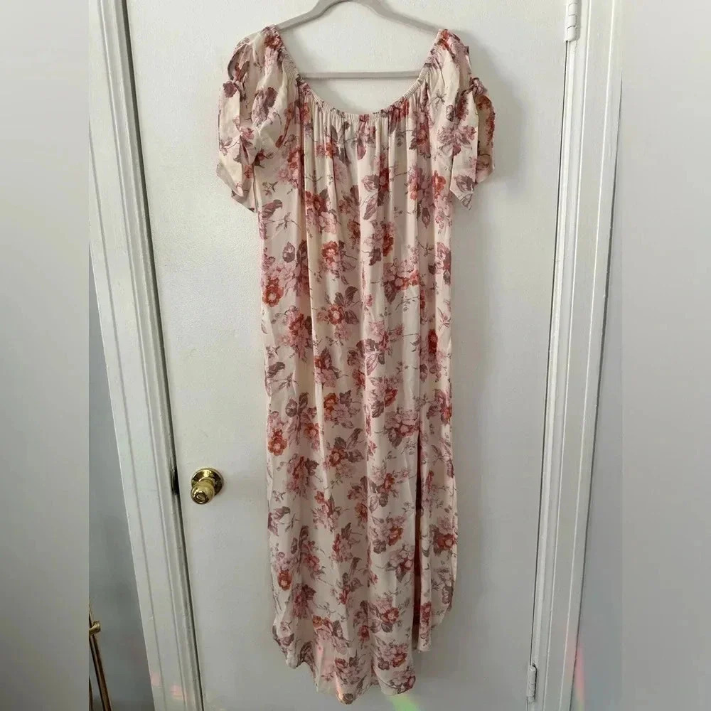 Flynn Skye Off the Shoulder Maple Floral Maxi Dress - Picture 7 of 9